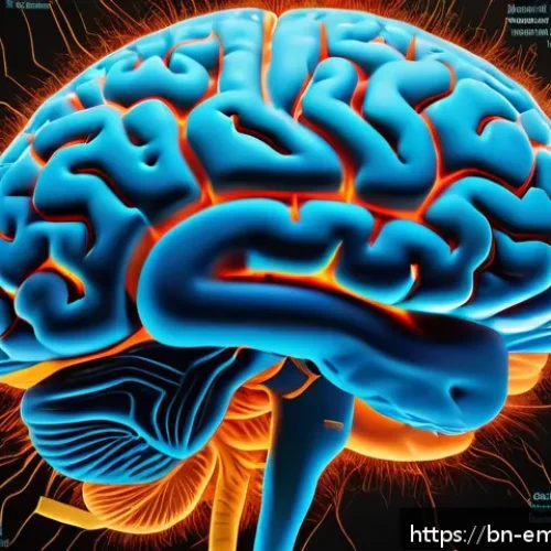 감정전이와 신경과학 - A highly detailed digital illustration of the human brain highlighting key regions involved in emoti...